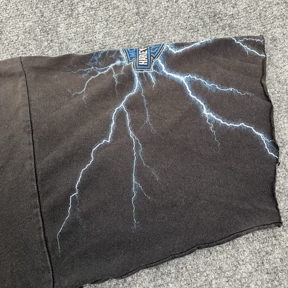 VTG Harley-Davidson Grand Canyon Route 66 L Shirt Altered Short Sleeve Lightning - Picture 15 of 16